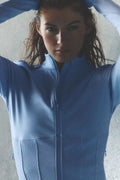 Airbrush Corset Full Zip Jacket - Light Provence Blue